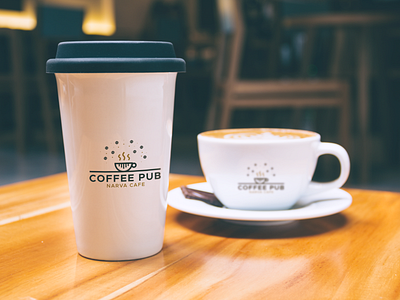 Coffee Pub Logo Design branding design flat icon identity illustration illustrator lettering logo minimal photograhy photoshop type typography