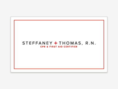 Steffaney Thomas Business Card Back business cards medical nurse red rn