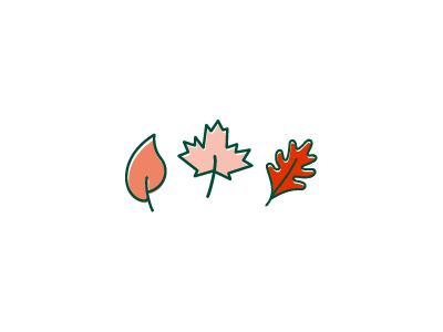 Leaves fall illustration leaves logo mark