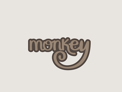 Monkey lettering monkey