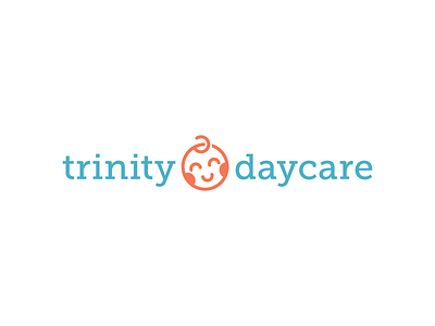 Trinity Daycare Proposed Logo baby daycare logo orange