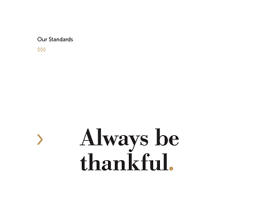 Always Be Thankful black branding gold typography