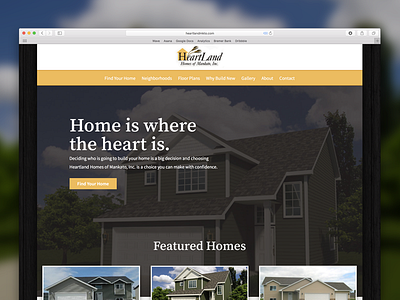 Heartland Homes Website web web design website