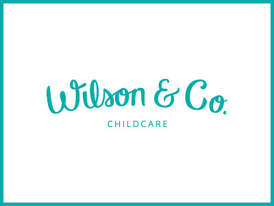 Wilson And Co Childcare childcare daycare lettering logo logotype