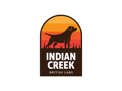Indian Creek Labs badge dog lab logo
