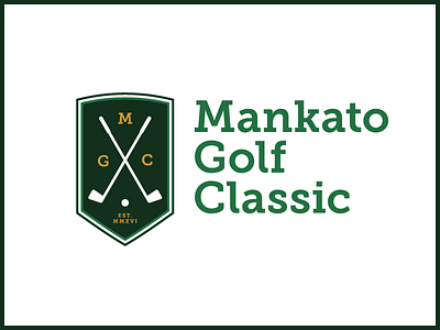 Mankato Golf Classic - 2 badge banner golf logo