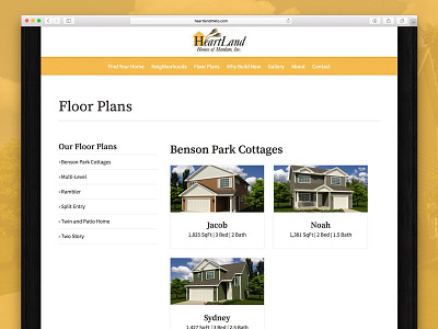 Heartland Homes home web website