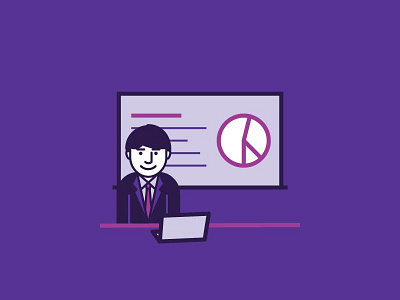 Presentation illustration purple