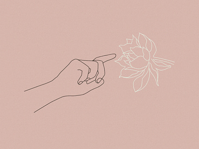 touch the beauty art artwork design flower hands illustration line line art minimalism spring touch vector