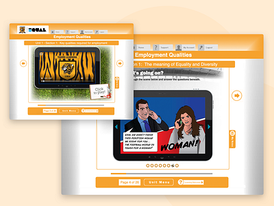Hull City Tigers Learning content design illustration learning platform ui