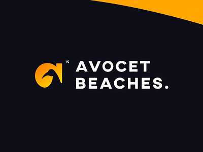 Avocet Beaches Logo behance bird branding branding design company creative gradient illustration logo sun typeface visual communication
