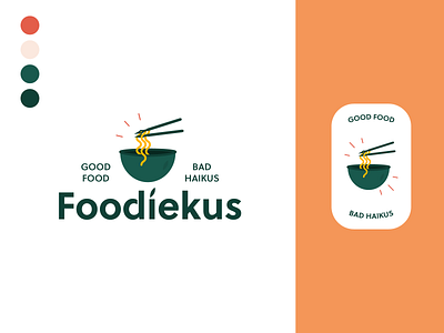 Foodiekus Logo blog blog design boston food haiku poem tampa