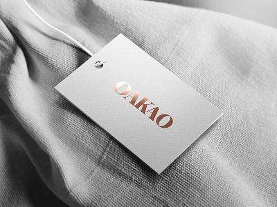 Oakao Fashion Logo branding clothing tag fashion brand fashion logo foil stamped logo design typography vector