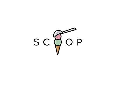 Scoop Ice Cream Shop Logo