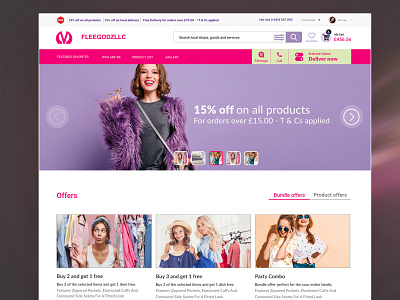 UK fashion website design e commerce interface design modern ui web