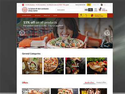 food delivery web site branding e commerce graphic design illustration interface design material design modern web