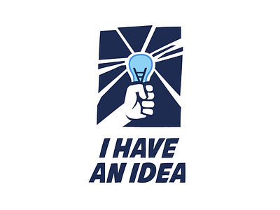 I have an idea hand idea lamp logo ray rays