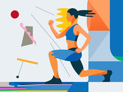 Active Fitness adobe illustrator art character fitness girl illustration graphic design illustration illustrator poster sport vector