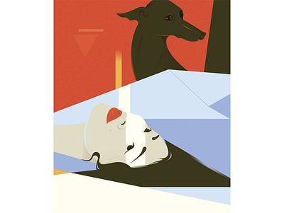 In the first morning light abstract abstraction adobe illustrator art character design dog girl illustration graphic design illustration illustrator iwera morning pet portrait portret poster stay at home stay home vector