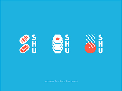 Logo for Japanese Restaurant SHU adobe illustrator branding design graphic design japanese fast food restaurant logo logotype sushi vector