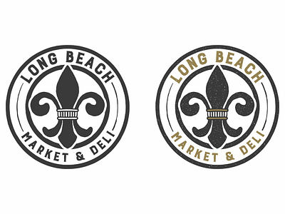 Long Beach Deli branding lock up logo restaraunt vector