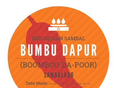 Bumbu Dapur (Boomboo Da-Poor) label vector illustration