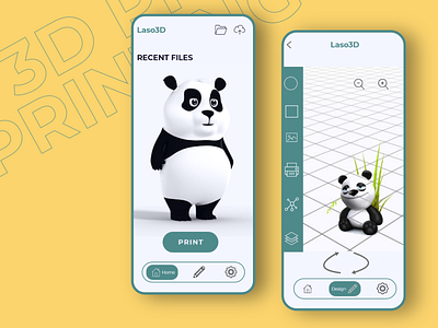 3D printer mobile app concept