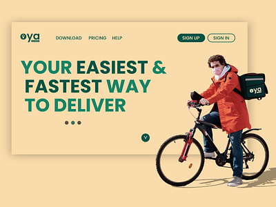 Simple landing page for bike delivery app