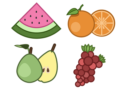 Fruit Icons icon a day icon design illustration vector art