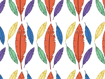 Feathers Vector Art Pattern