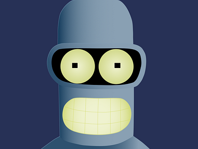 Day 6 - Bender Vector affinity designer bender futurama vector