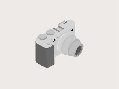 camera isometric illustration vector