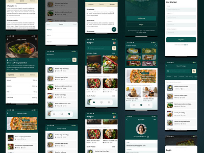 Recipe App - Hungry Free Flutter Starter Template android article clean design flutter food food app food app ios mobile recipe recipe app recipe app template ui ui kit ux