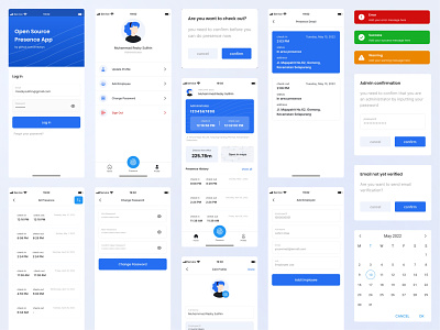 Presence App - Flutter Open Source Presence App absence clean company company app employee flutter flutter presence free free flutter freebies mobile mobile app open source presence presence app ui ui design uiux ux ux design