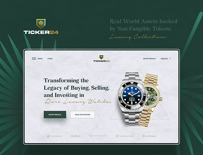 Ticker24 Landing Page