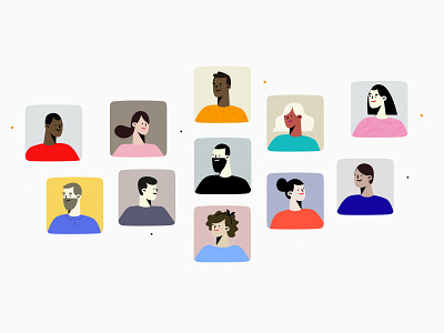 Characters animation avatar icons avatars characters characters design concept concepts illustrator people styleboards styleframess