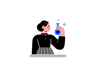 Marie Curie by Leslie Soto Valenzuela on Dribbble