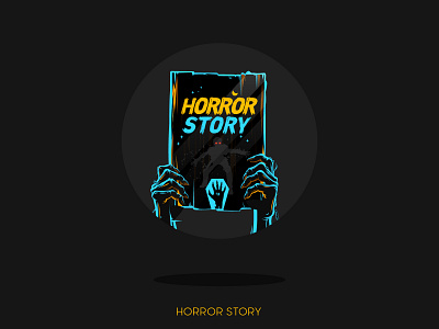 Horror story branding design face illustration graphic illustration illustrations logo vector