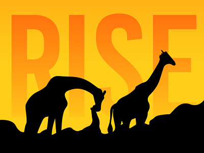 rise landscape giraffe giraffe illustraion giraffe rise rise rising giraffe rising illustration