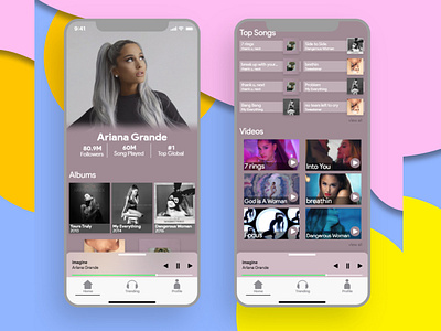 UI Music App Design app branding design icon typography ui ui ux uidesign ux uxdesign web website