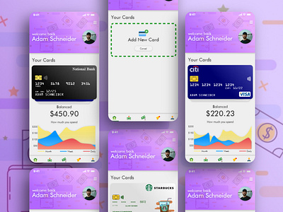 Mobile Bank App UI Design app design ui ux web
