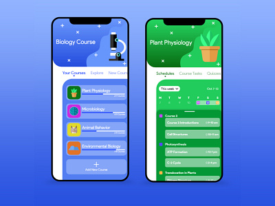 Course App Design Concept app branding design ui ux web