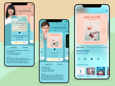 Audio Book UI Design Concept app concept design ui ui design uiux ux ux design uxui