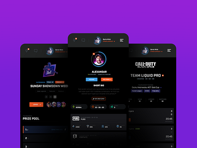 Dashboard | responsive screens competitive dashboard design esports games gaming mobile ragebite responsive ui ux