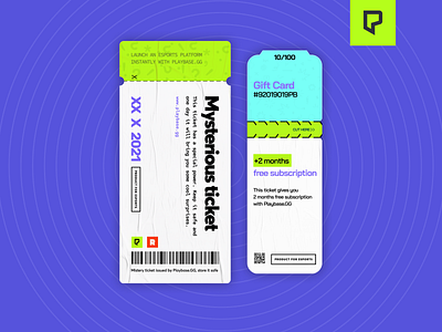 Playbase.GG Mysterious tickets design cards dashboard design esports figma gaming illustration images invite logo modern promo ragebite tickets ui ux vector