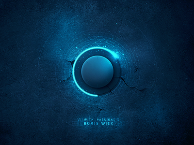 Blue Knob blue flares knob lights modern particles psd shine