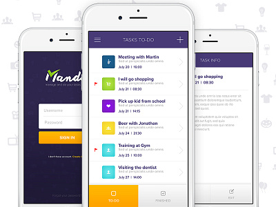 Mando - iOS App app apple boris design flat interface ios modern simple ui ux wick
