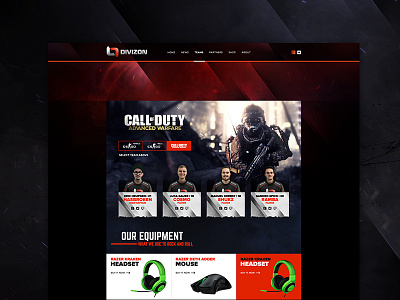 Divizon eSport - Branding & Gaming Website clan ecomerce esport game gaming modern template ui ux website wordpress