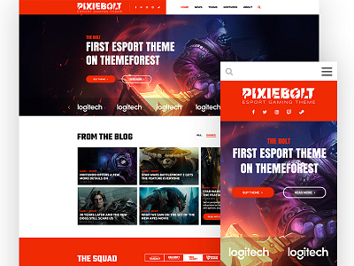 PixieBolt | eSports Gaming Theme For Clans & Organizations clan esports gaming modern new template theme website wordpress