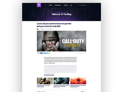 PixieSquad | Single Post app blog design esports flat gaming minimal modern news post ui ux